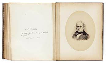 (MAINE.) Bowdoin College photograph album / yearbook for the Class of 1867.